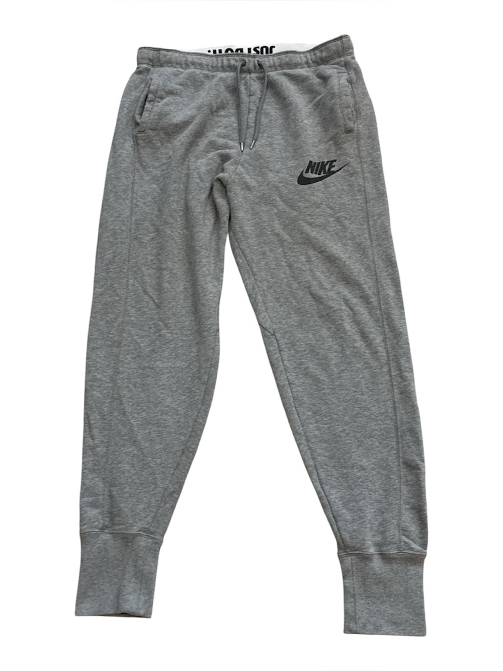 Nike Just Do It Gray Tapered Gym Workout Jogger Sweatpants Mens Medium